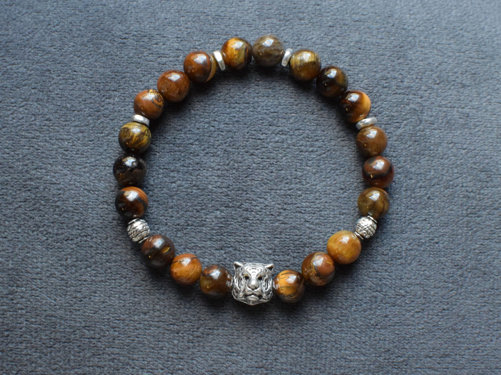 Bracelet d'intention - Esprit du tigre (Œil de tigre)