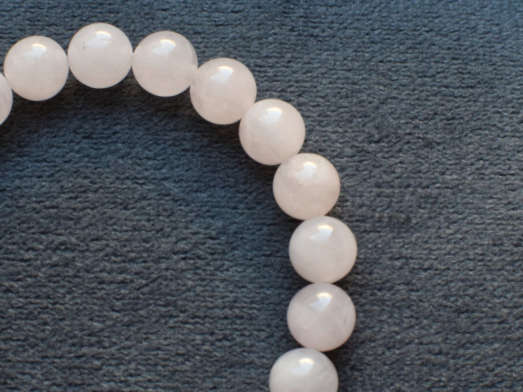 Bracelet d'intention - Cœur soyeux (Quartz rose)