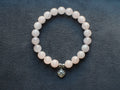 Bracelet d'intention - Cœur soyeux (Quartz rose)