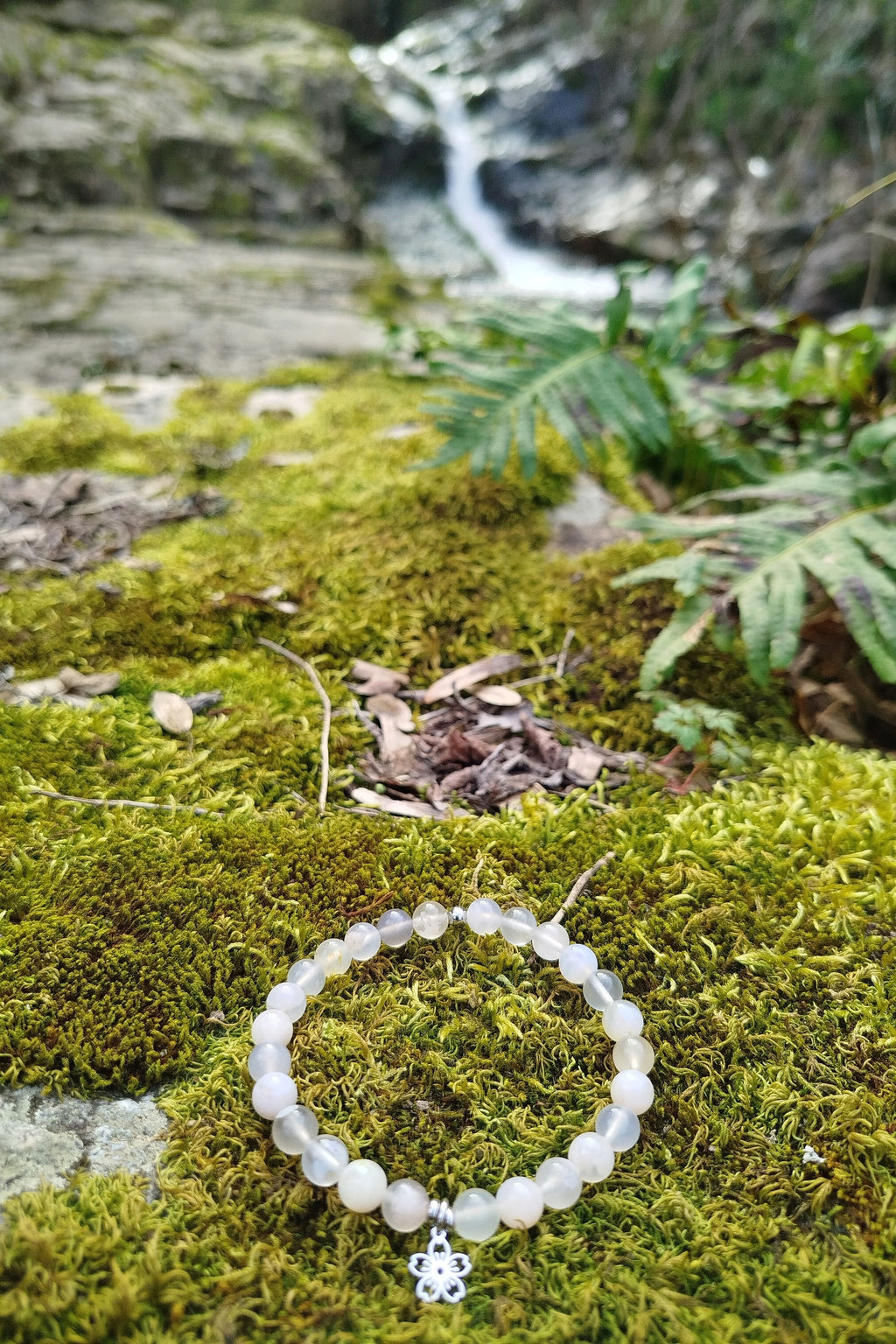 Bracelet d'intention - Éveil Sakura (Agate Fleur de Cerisier)