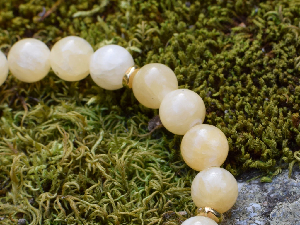 Bracelet d'intention - Ailes de lumière (Calcite orange)
