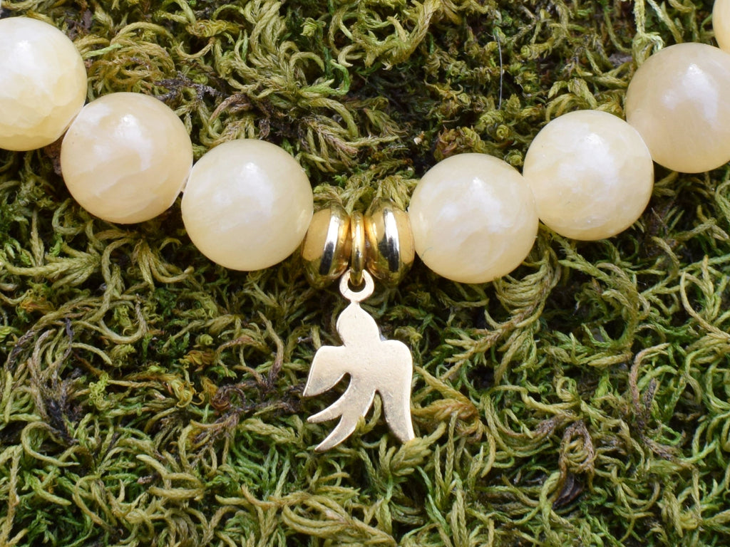 Bracelet d'intention - Ailes de lumière (Calcite orange)