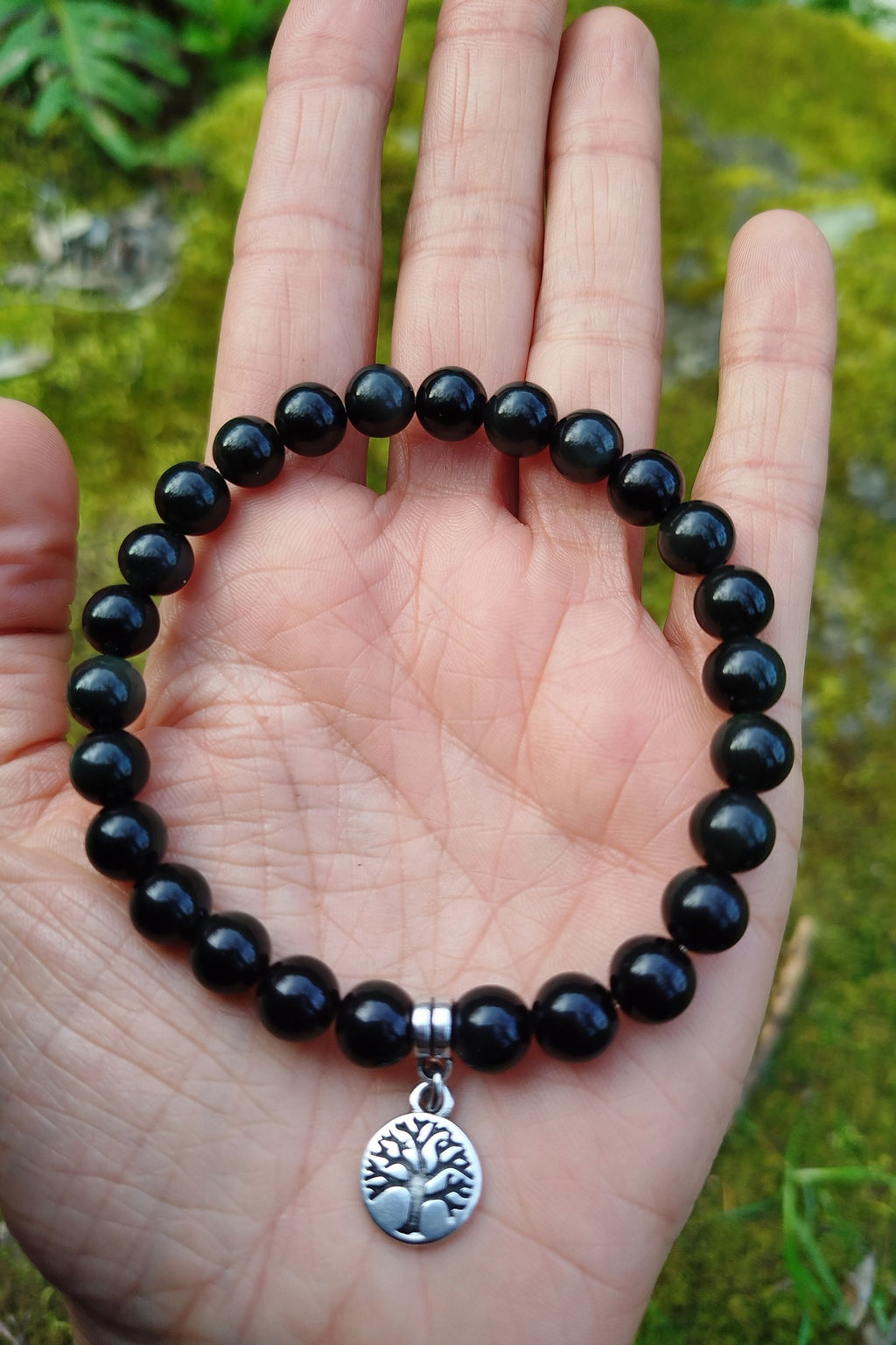 Bracelet d'intention - Racines intérieures (Obsidienne œil céleste)