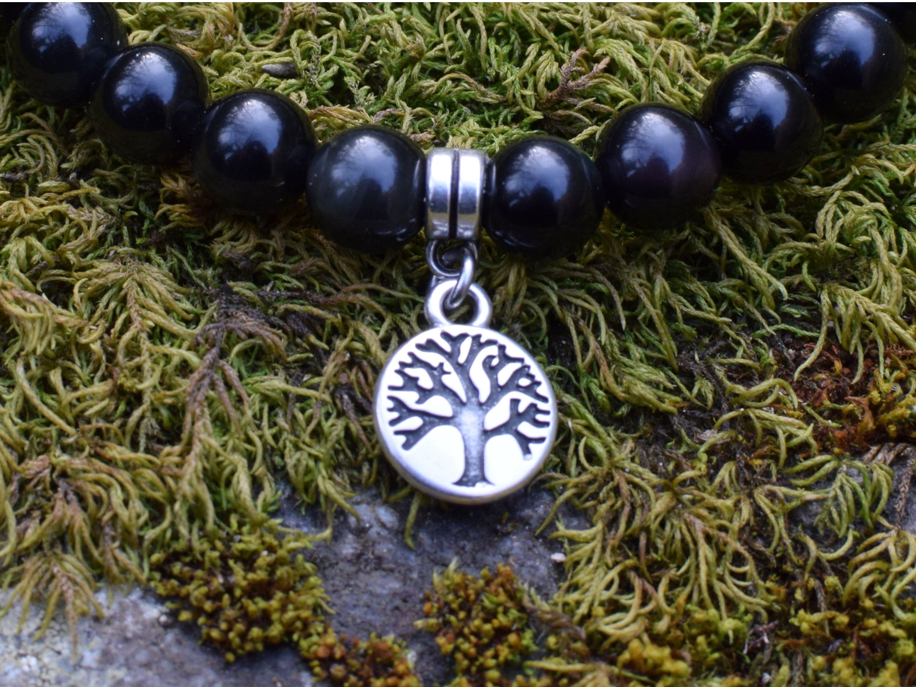 Bracelet d'intention - Racines intérieures (Obsidienne œil céleste)